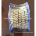 Grafito de fibra de aramida trenzado de embalaje / fibra de aramida y grafito PTFE (SUNWELL)
